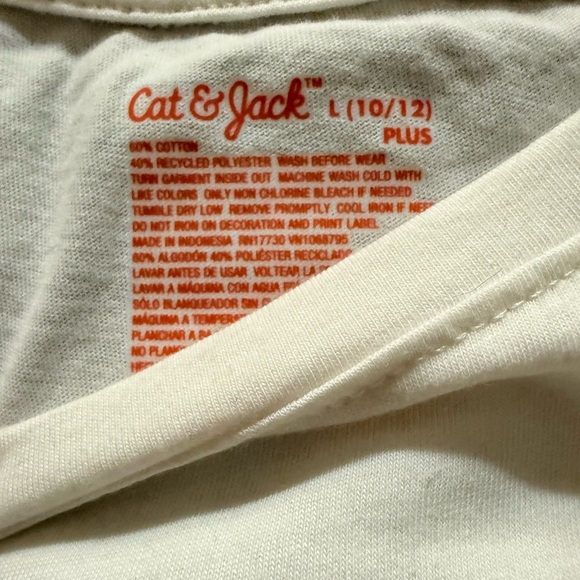 Cat & Jack Cream Plus Size Tee - Picture 2 of 2